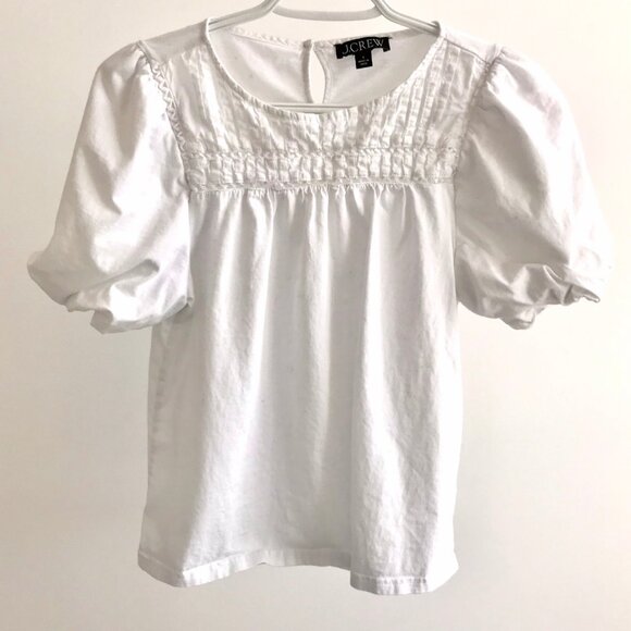 J. Crew Lace Puff Sleeve T-Shirt - Picture 2 of 4